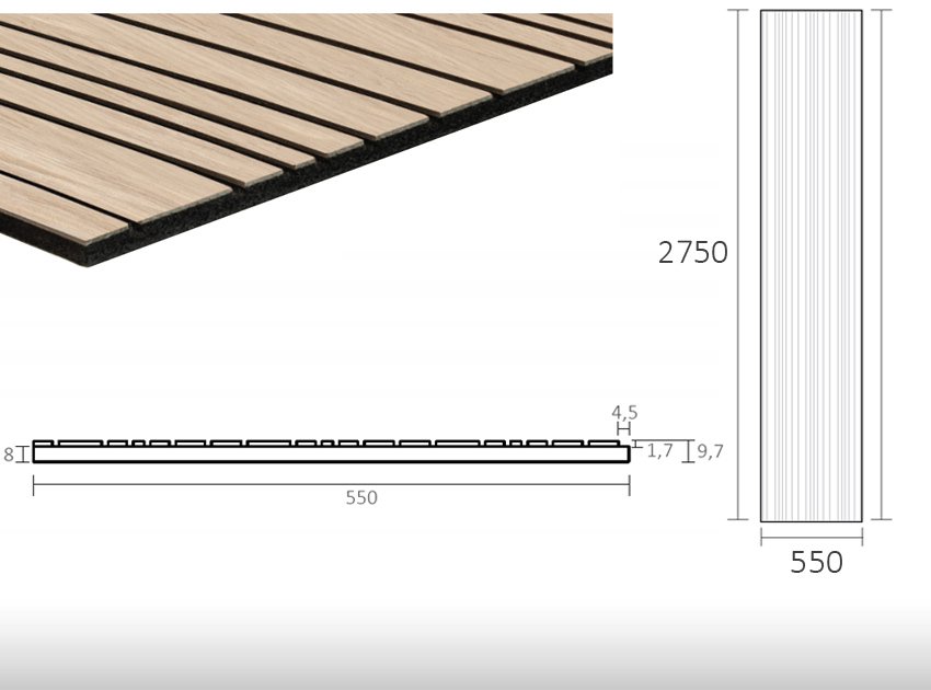 Panel acustico alistonado GS | BAR CODE